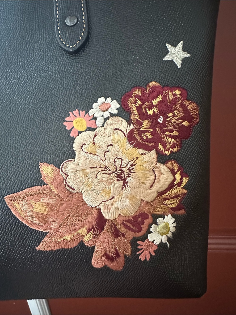 Coach Tattoo Embroidered City Zip Tote-includes Coach Dust Bag - Picture 3 of 16